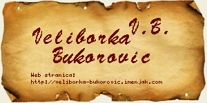 Veliborka Bukorović vizit kartica